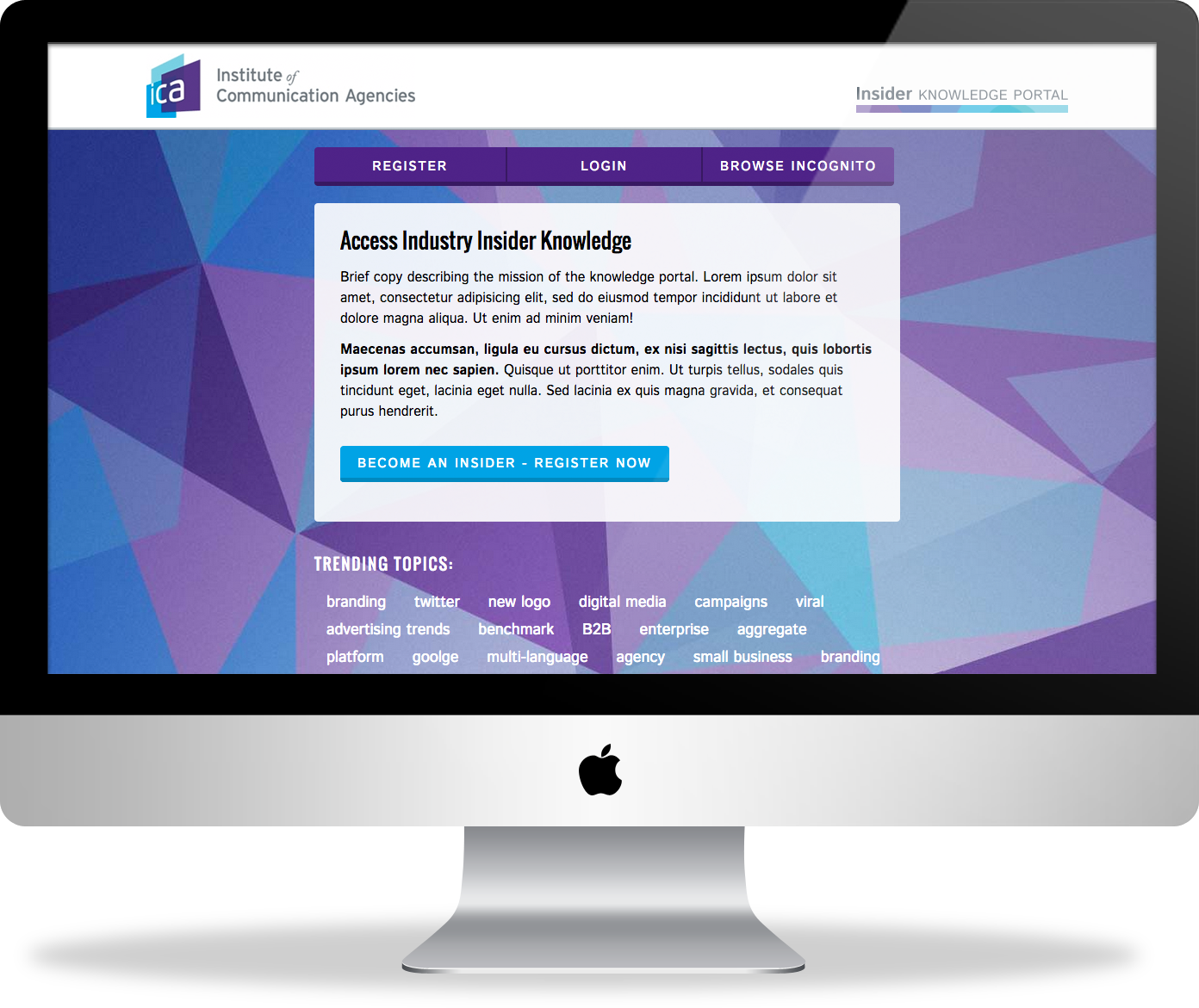 Insider Knowledge Portal - homepage