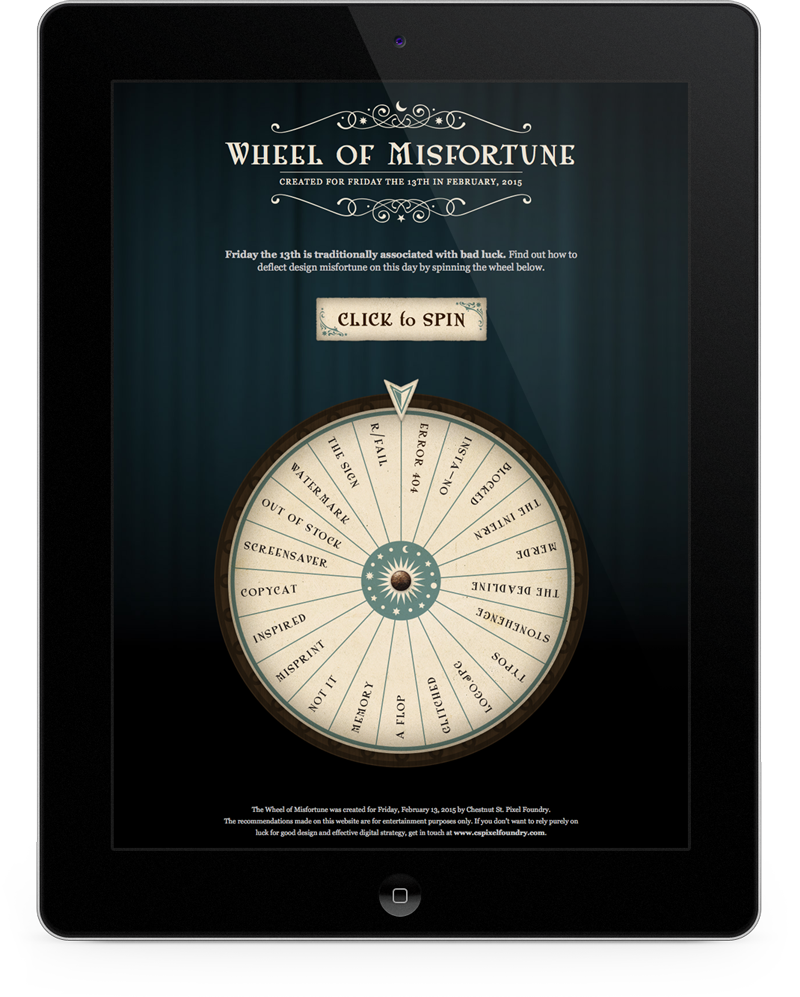 Wheel of Misfortune microsite